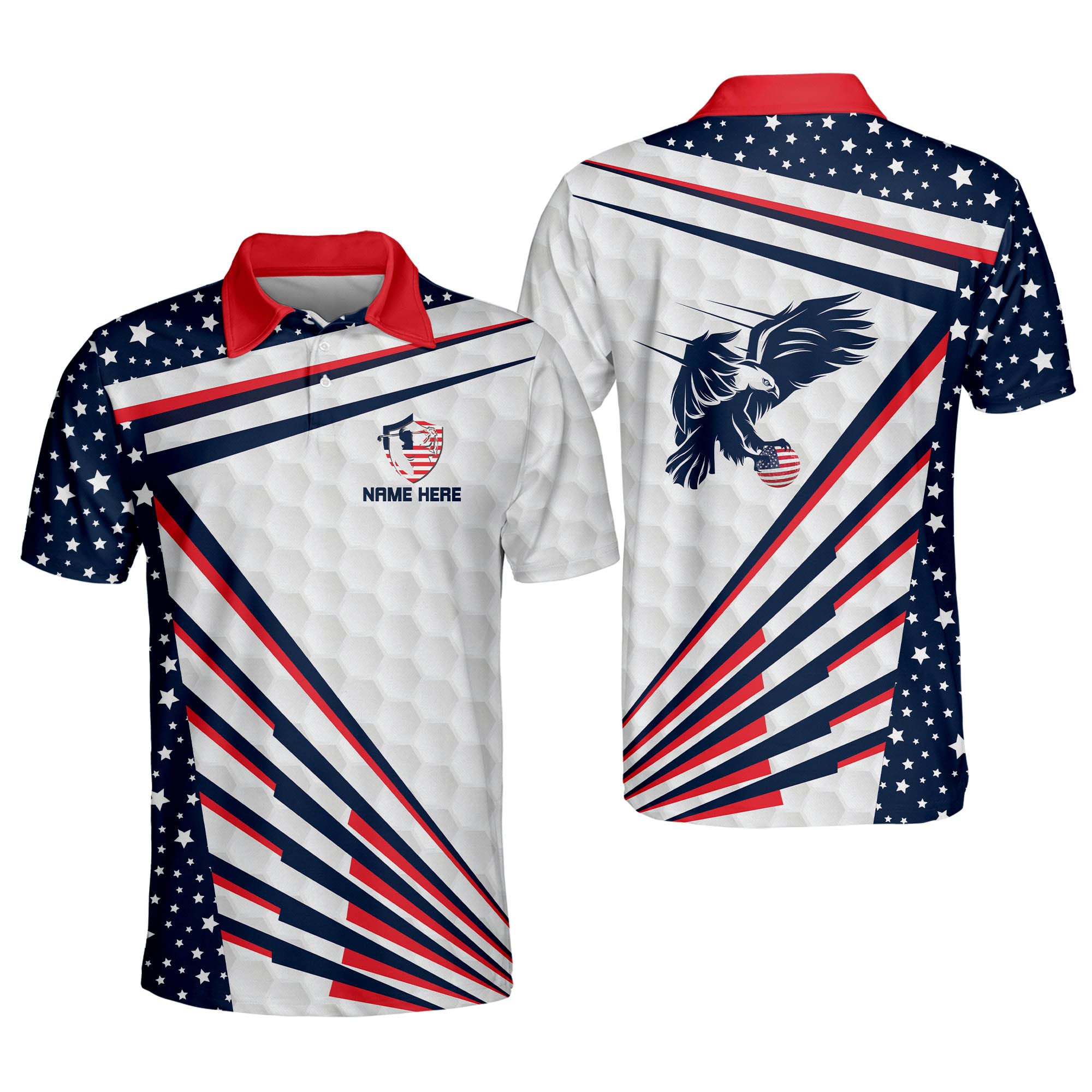 LASFOUR Personalized Funny Golf Shirts for Men - Custom Retired Golf Shirts Short Sleeve - Patriotic & Humorous Golf Apparel - Perfect for Golf Tournaments, Retirement Parties & 4th of July Celebrations