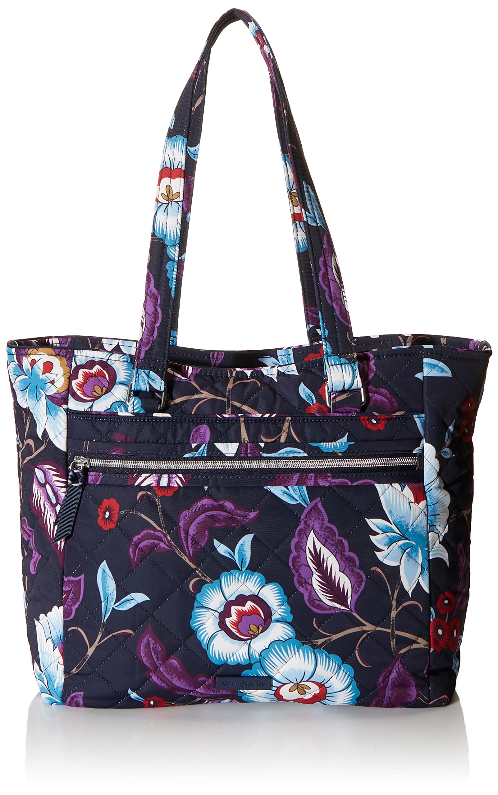 Vera Bradley Women's Performance Twill Work Tote Handbag - Mayfair in Bloom (One Size US) - Stylish & Durable Laptop Bag for Office, Travel & Everyday Use