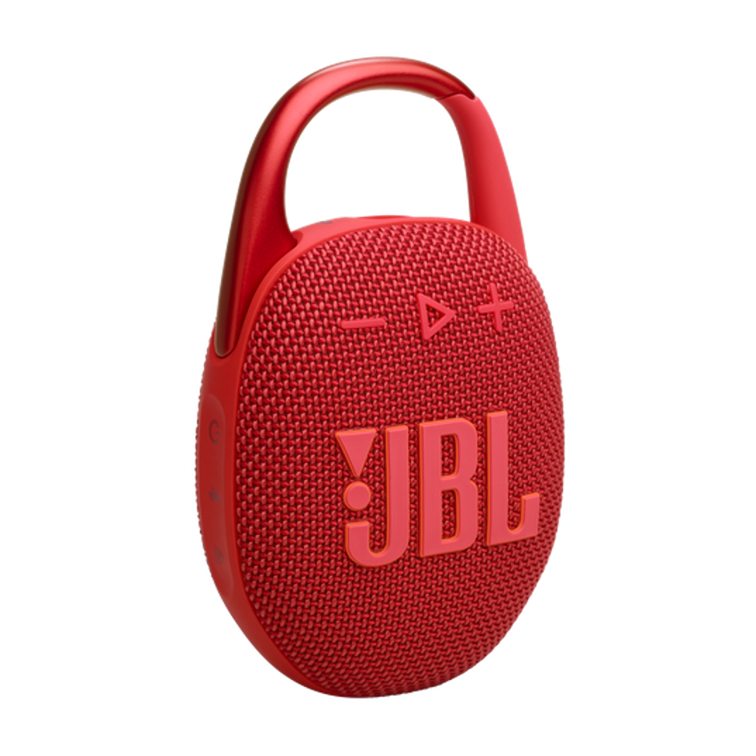 JBL Clip 5 Portable Bluetooth Speaker - Waterproof Wireless Speaker with Carabiner, Red - Perfect for Outdoor Adventures, Beach, Hiking & Travel
