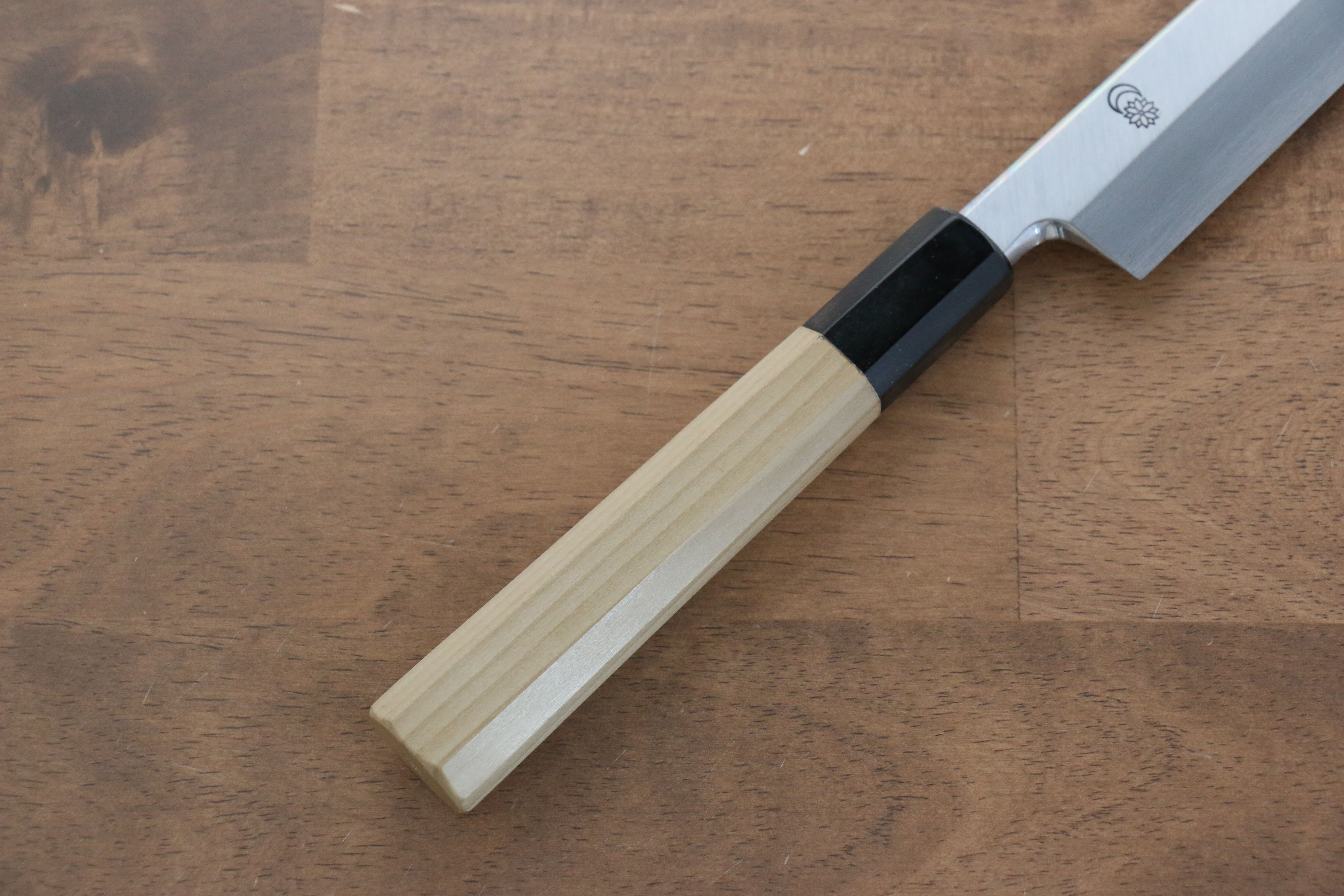 Premium Kikuzuki White Steel No.2 Yanagiba Sushi Knife 240mm - Japanese Magnolia Wood Handle - Professional Sushi Chef & Kitchen Knife for Precise Slicing, Sashimi & Fish Filleting