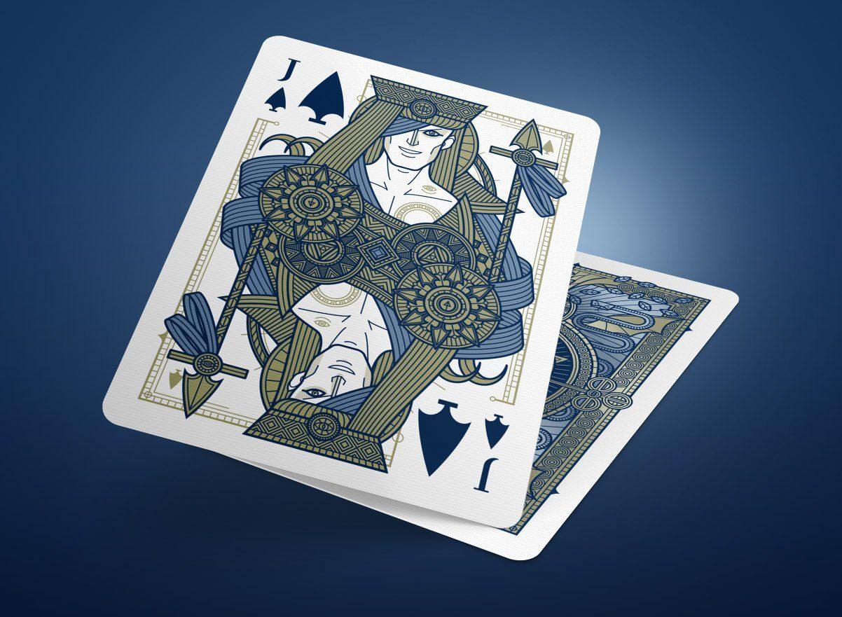 Premium SINS Blue Mentis Playing Cards - Waterproof & Durable for Poker, Magic Tricks, and Card Games - Perfect for Casino Nights, Parties, and Travel