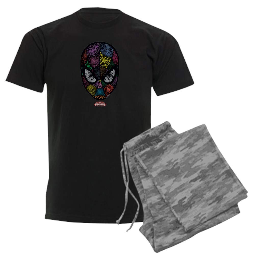 Spiderman Face Men's Dark Pajama Set - Superhero Sleepwear for Marvel Fans | Comfortable & Soft Lounge Pajamas for Movie Nights & Sleepovers