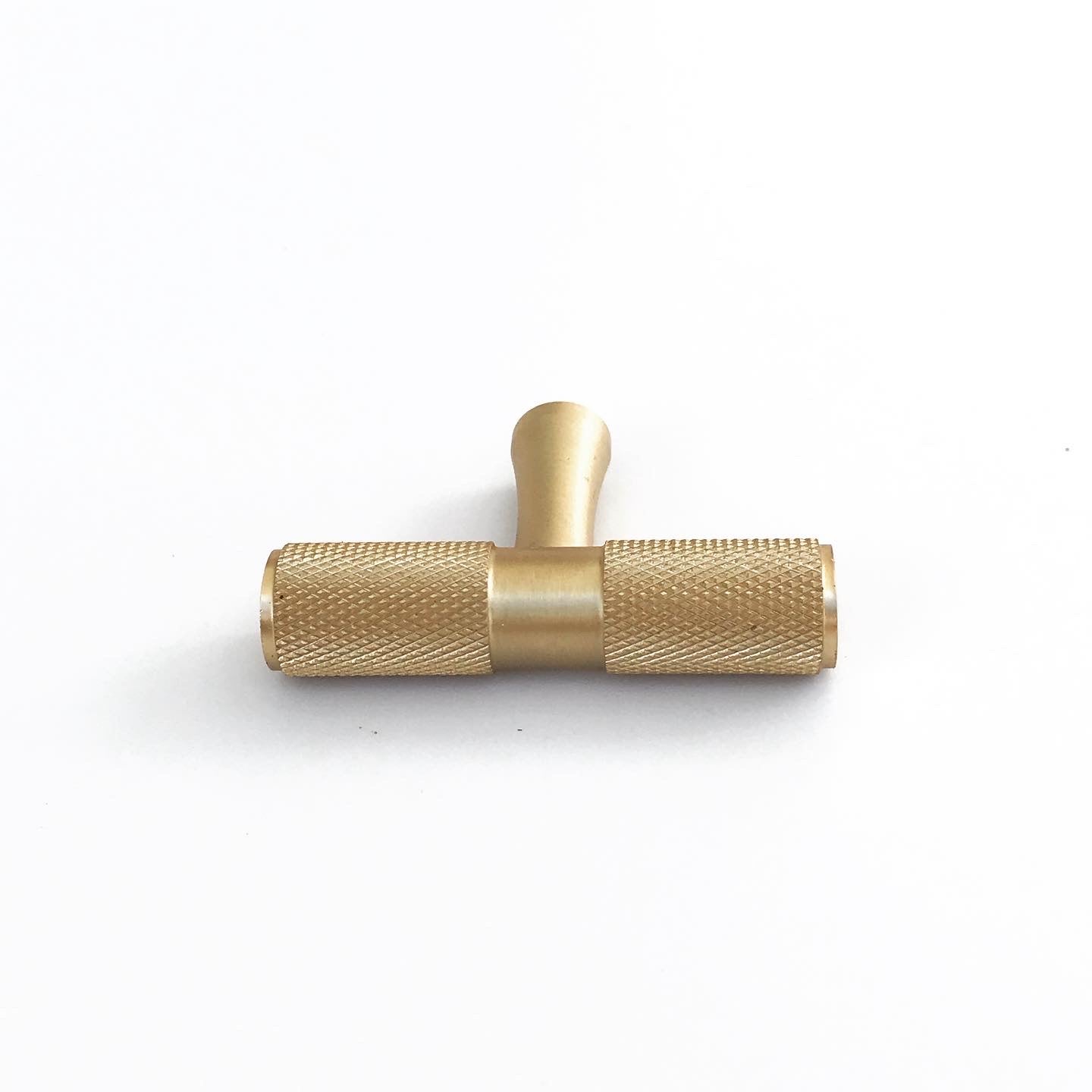 Solid Brass Knurled Drawer Pulls and Cabinet Knobs - Satin Brass Finish for Dressers, Cabinets & Furniture Hardware - Durable Home Decor Upgrade