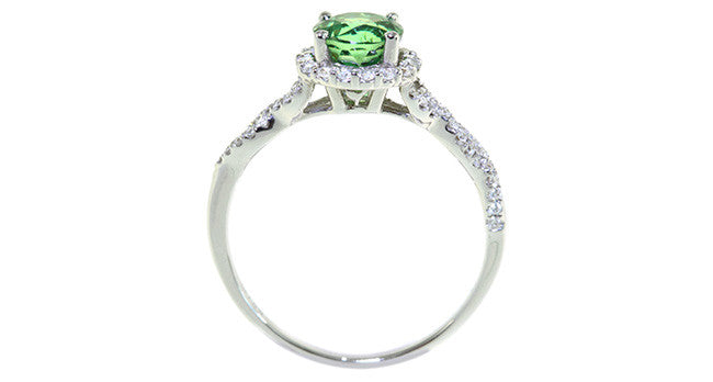 1.30ct Demantoid Garnet Ring - Genuine Green Gemstone Jewelry for Women, Elegant Engagement & Wedding Gift, Perfect for Parties & Special Occasions