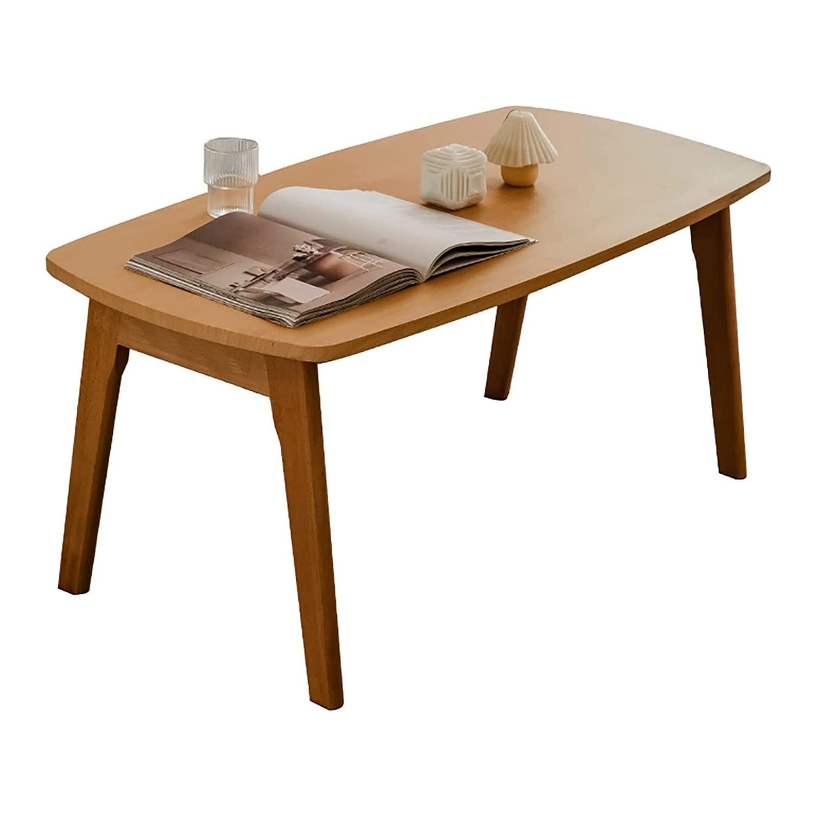 Japanese-Style Solid Wood Folding Coffee Table - 100x50x45cm Low Side Table for Living Room, Sofa, and Leisure Use - Perfect for Small Spaces, Tea Ceremonies, and Floor Seating