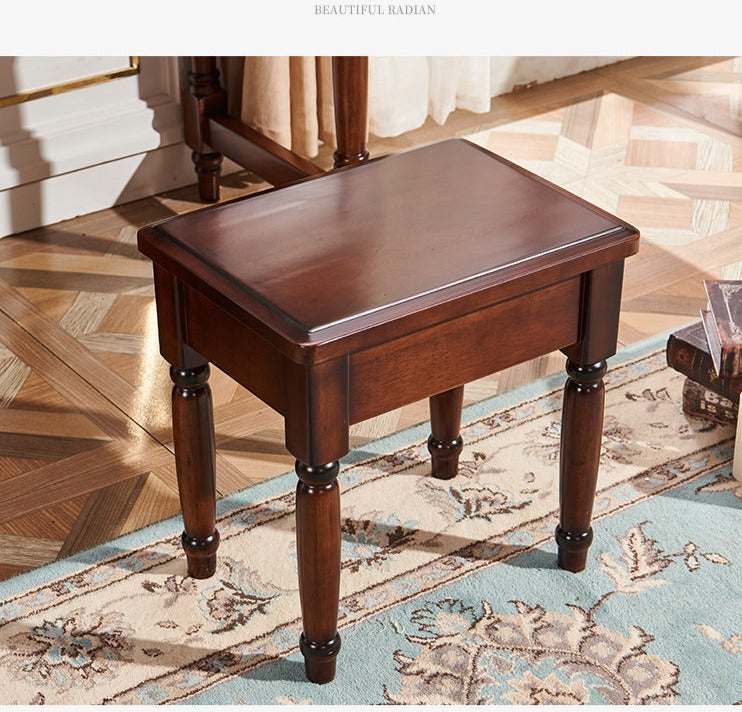 CHARLOTTE Hilton American Country Style Vanity Dressing Table with Mirror - Perfect for Bedroom Makeup & Jewelry Organization