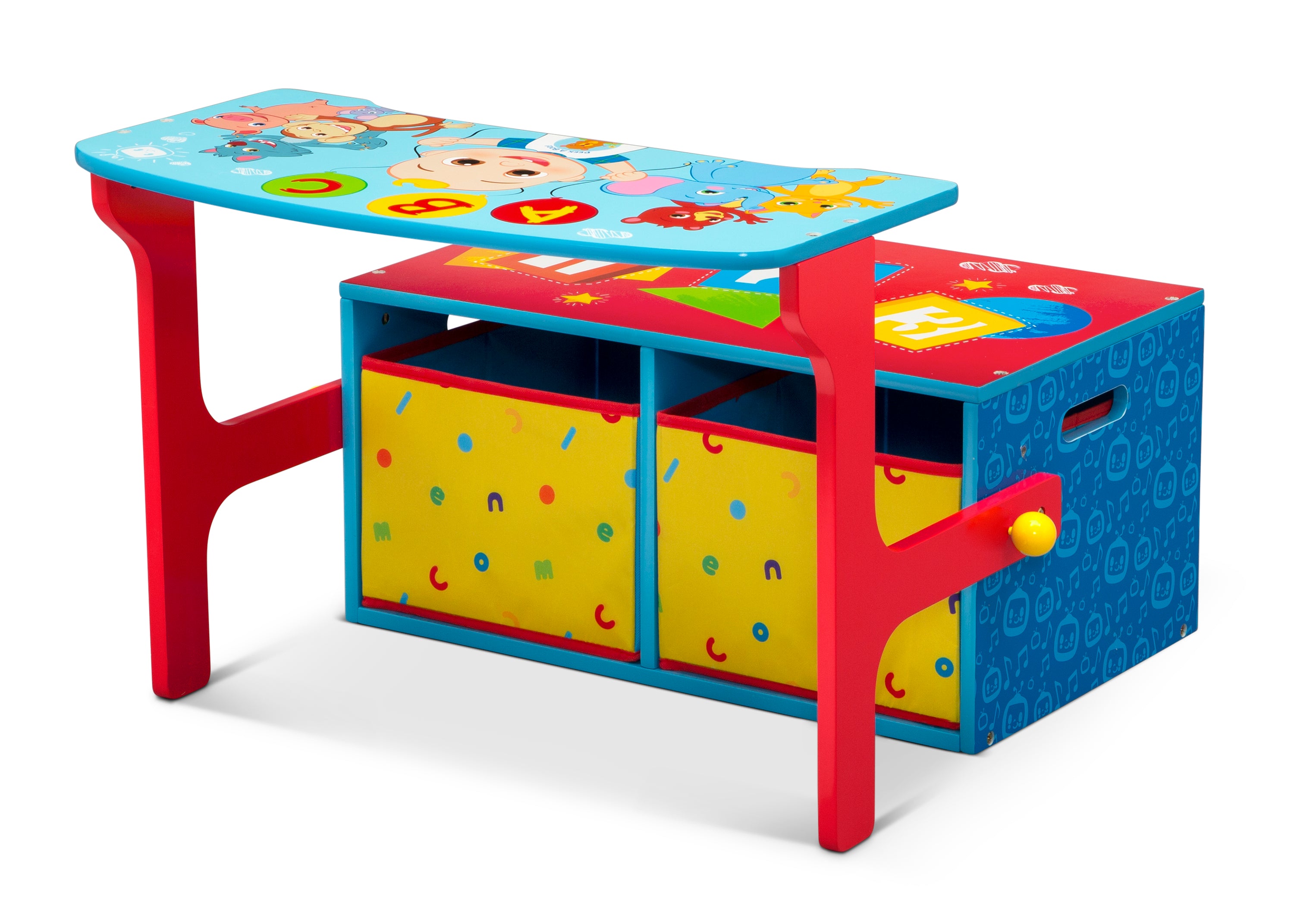 CoComelon 2-in-1 Kids Activity Bench and Desk - Convertible Play Table for Toddlers, Perfect for Drawing, Learning & Playtime Fun | Nursery, Preschool & Home Use