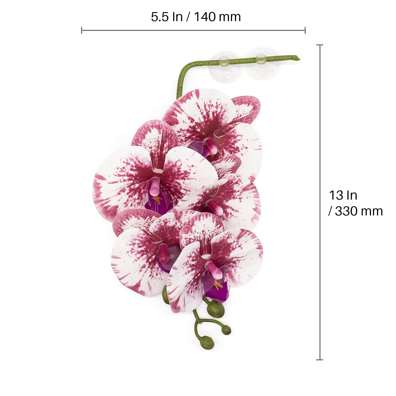 Pangea White Hanging Orchid for Reptile Terrarium Decor - Perfect for Vivarium, Gecko & Frog Habitat Enclosures
