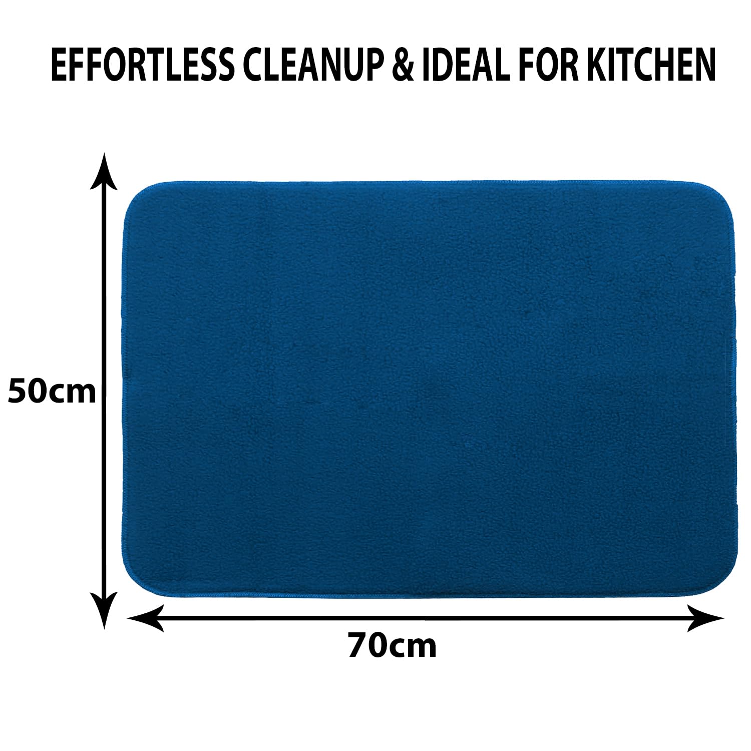 Kuber Industries Microfiber Dish Drying Mat Set - 3 Pack Reversible Absorbent Kitchen Mats (50x70cm) for Dishes, Utensils & Counter Protection - Quick Dry Non-Slip Design for Sinks & Countertops