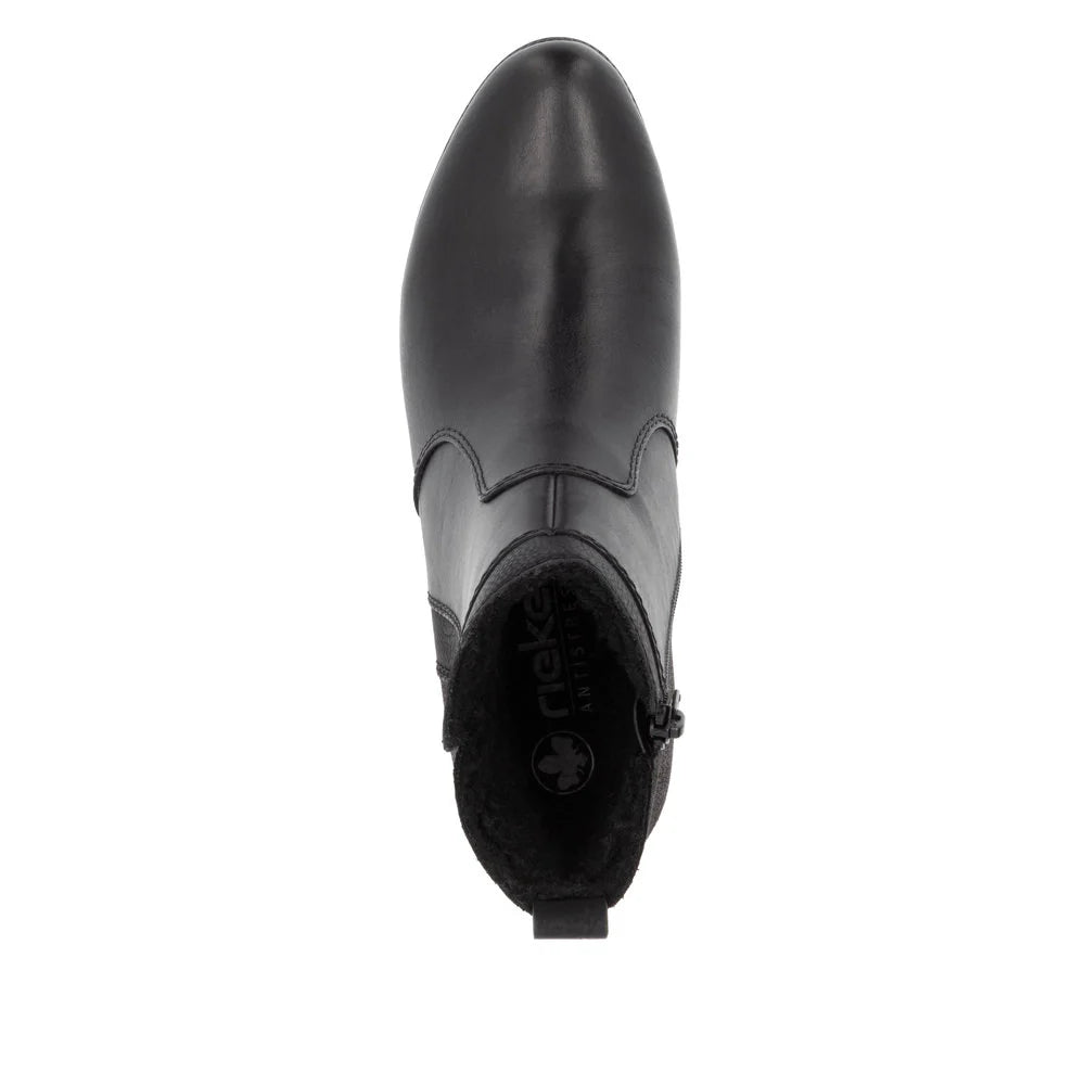 Rieker Women's Comfortable Casual Shoes 78658 - Black Slip-On Loafers for Work, Office & Everyday Wear