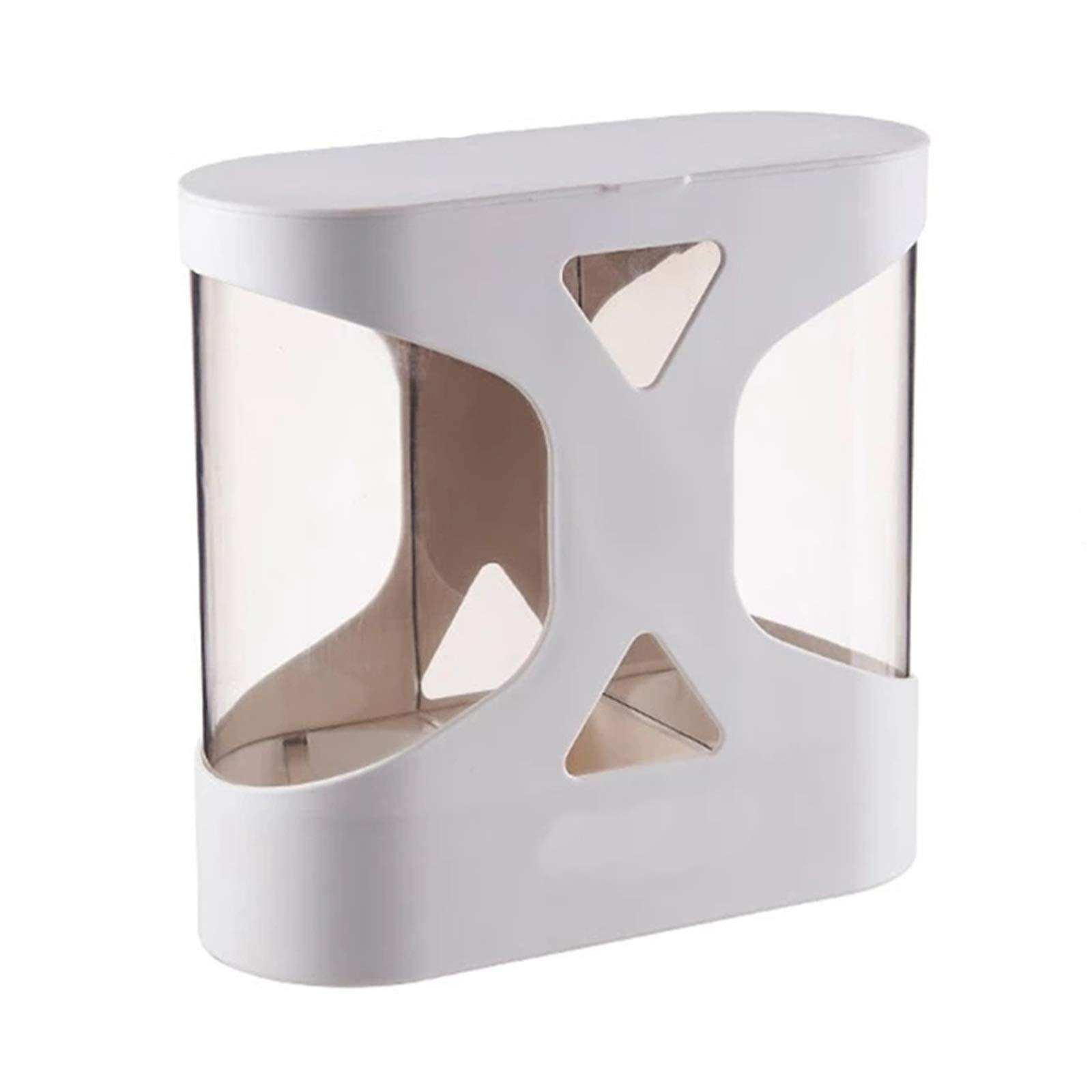 Wall Mount Automatic Paper Cup Dispenser with Straw Holder - White One Size - Easy to Use for Coffee, Tea, and Beverages at Home, Office, or Cafe