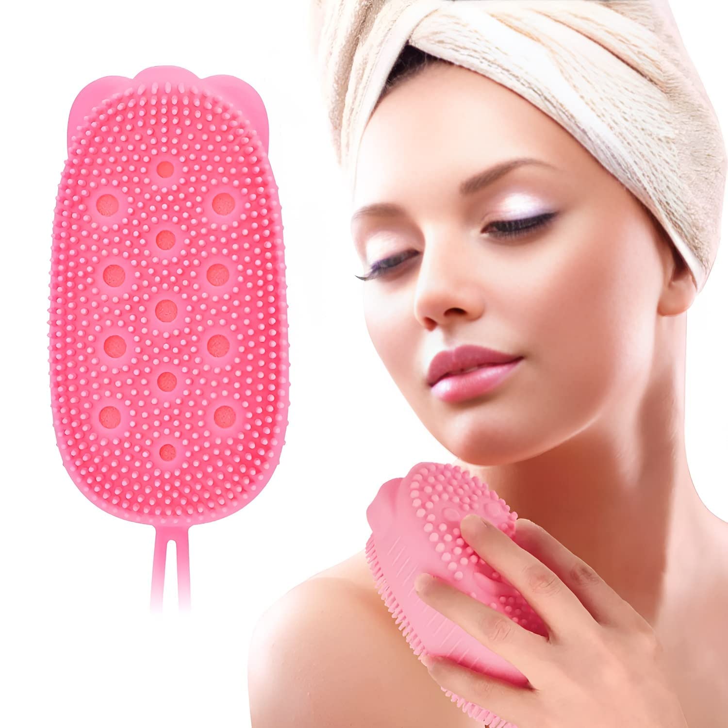 LD LUCIDO DECORE Silicone Bubble Bath Brush - Ultra Soft Exfoliating Body Scrubber for Shower | Unisex Bath Brush for Healthy Skin & Relaxation | Perfect for Spa, Massage & Self-Care Routines