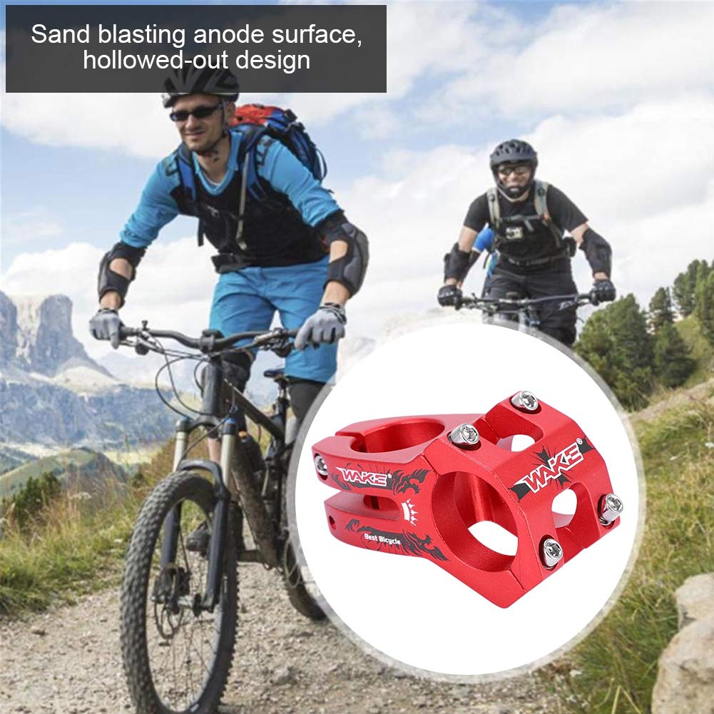 31.8mm Aluminum Alloy Bike Stem - MTB Handlebar Riser Stem for Mountain Bikes (Red) - Perfect for Trail Riding and Commuting