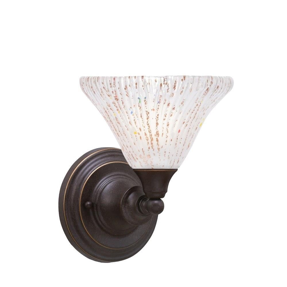 Toltec Lighting 1 Light Wall Sconce in Dark Granite - Modern Matte Black Wall Light Fixture for Bedroom, Living Room & Hallway (40-DG-751)