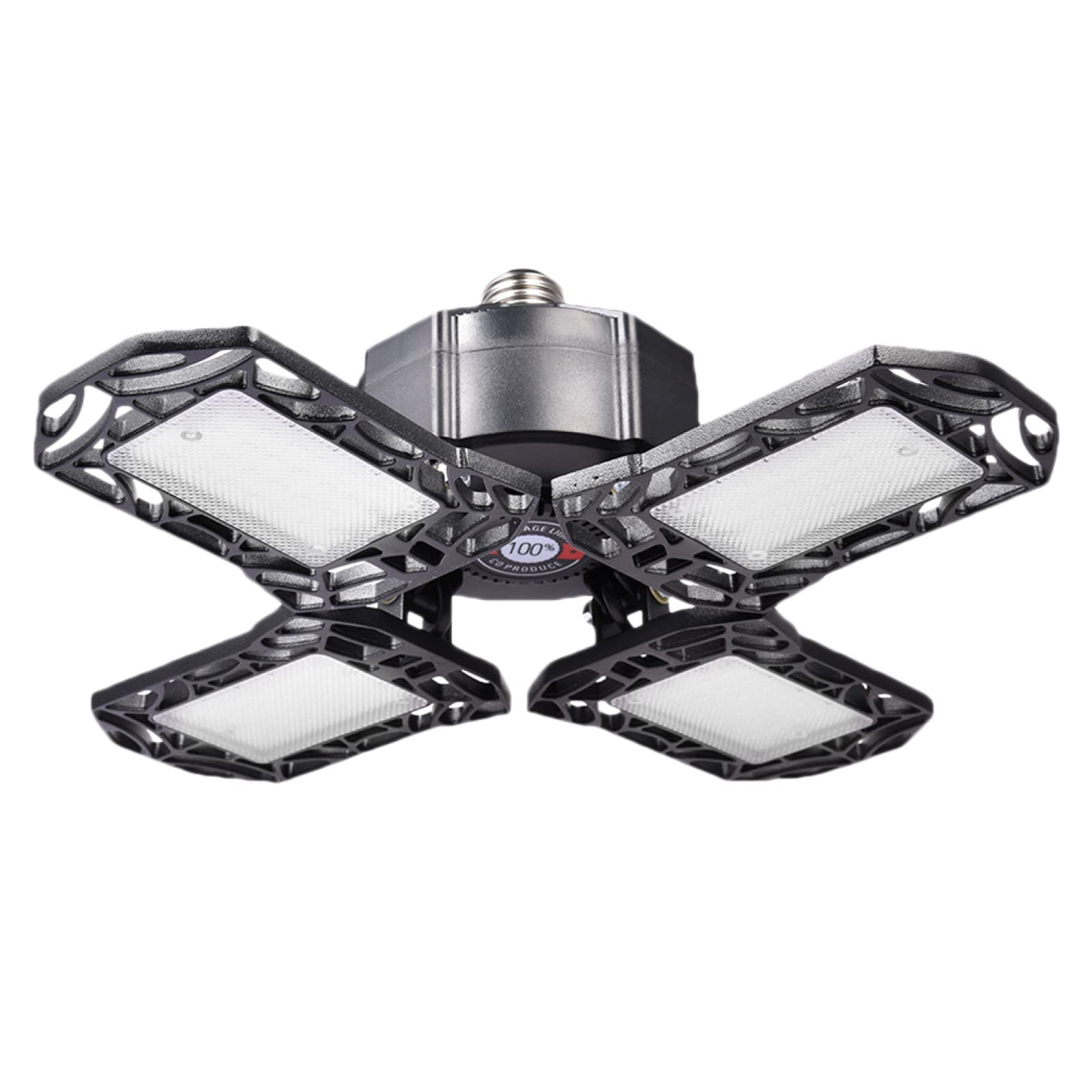 Rubyurphy 120W LED Garage Light - 4 Leaf Foldable Shop Light with 15000LM Brightness, IP65 Waterproof High Bay Lighting for Garage, Warehouse, Workshop - Perfect for Auto Repair, Industrial Work & DIY Projects