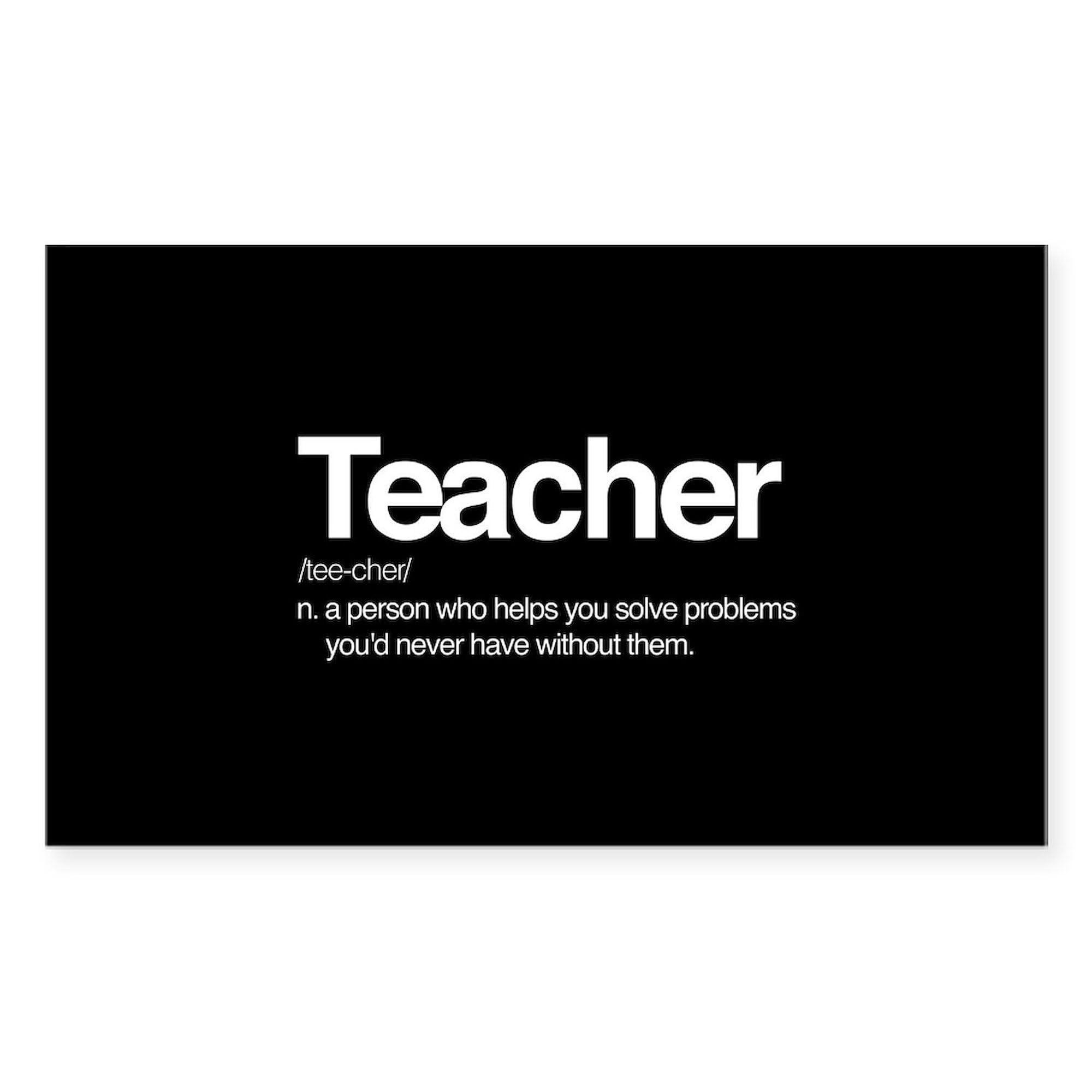 Funny Teacher Definition Rectangle Bumper Sticker - Car Decal for Educators - Perfect for Classroom Gifts, Teacher Appreciation & School Spirit