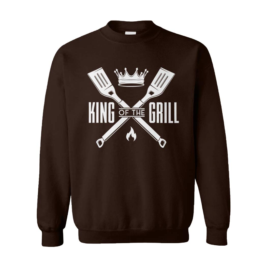 Grillmaster BBQ Unisex Crewneck Sweatshirt - King of The Grill - Perfect for Outdoor Cooking, Backyard Parties & BBQ Enthusiasts