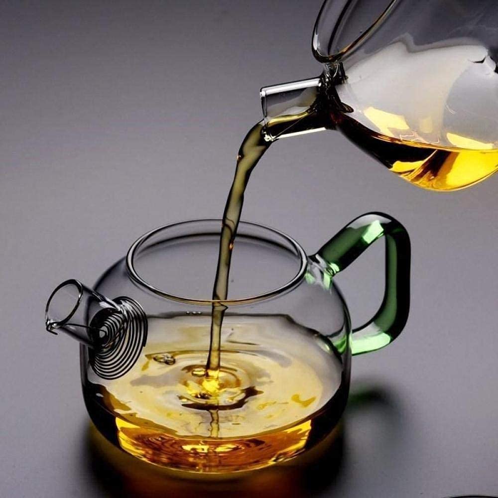 Premium 400ml Transparent Teapot with Built-in Strainer - Glass Kettle for Induction Cooker, Tea Set & Travel Filter - Perfect for Home, Restaurant & Outdoor Tea Brewing