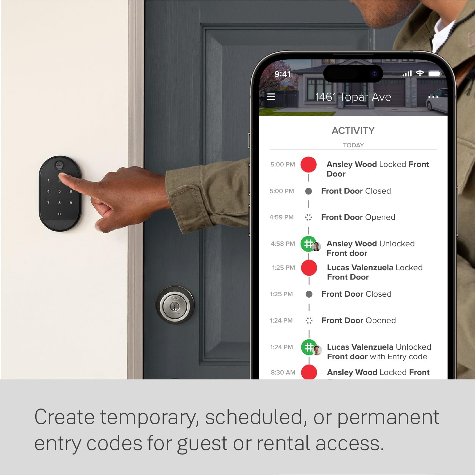 August Wi-Fi Smart Lock with Keypad by Yale - Keyless Entry, Remote Access & Auto-Lock - Perfect for Home Security & Vacation Rentals (Silver)