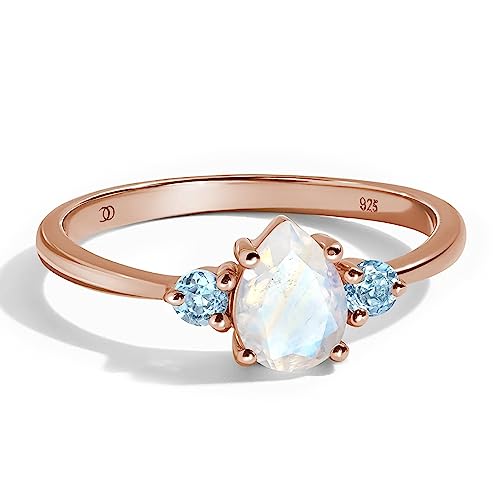 Rose Gold Moonstone Ring - Lania