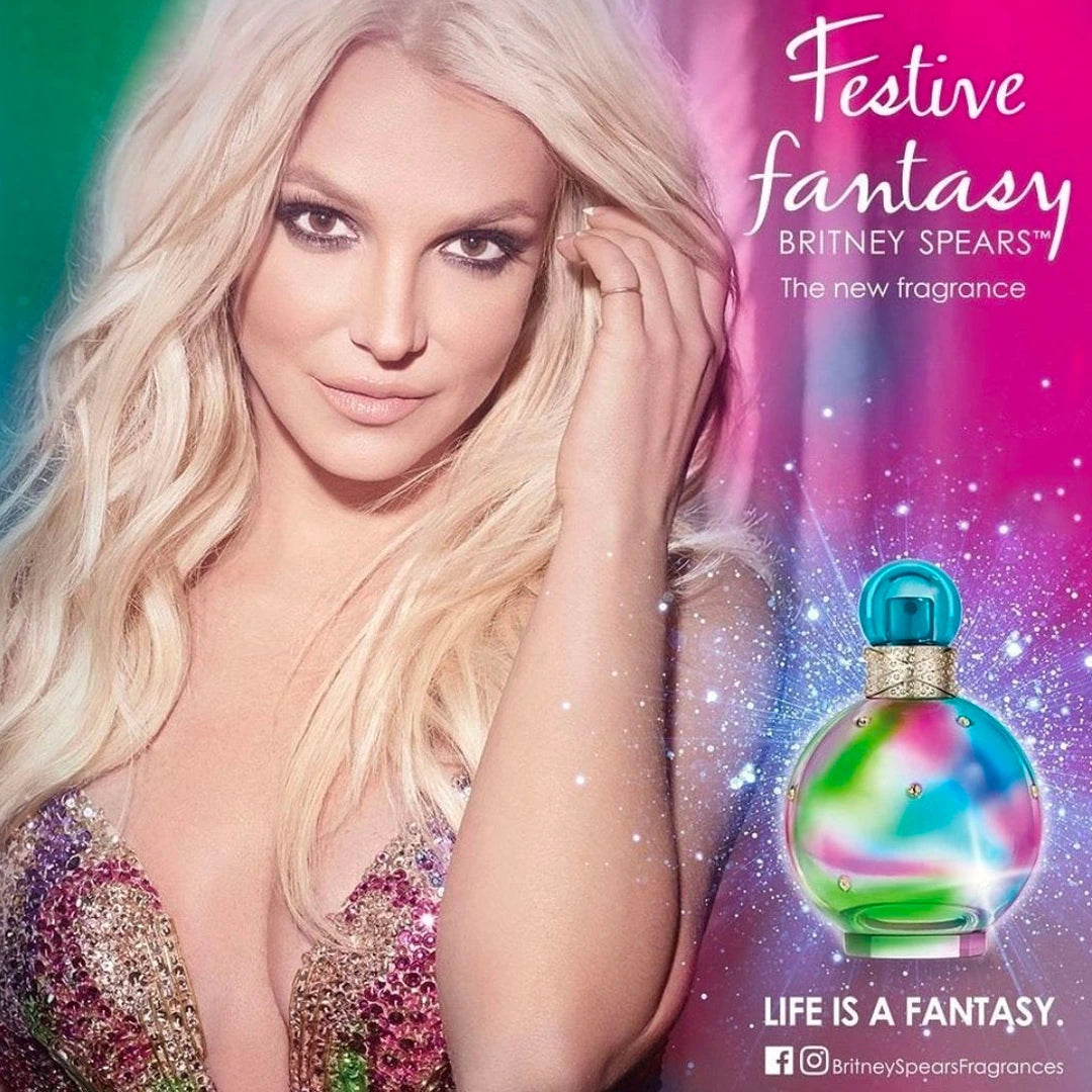 Britney Spears Fantasy Festive 3.3 oz Eau de Toilette for Women - Perfect for Date Nights, Parties & Special Occasions