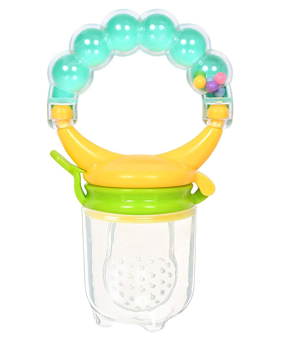 Joy Buzz Banana-Shaped Baby Teething Brush & Rattle Set - Soft Silicone Teether for Infants | BPA-Free, Non-Toxic & Easy to Clean | Perfect for Soothing Sore Gums & Early Oral Care (Yellow & Green) | Ideal for Home, Travel & Daycare Use
