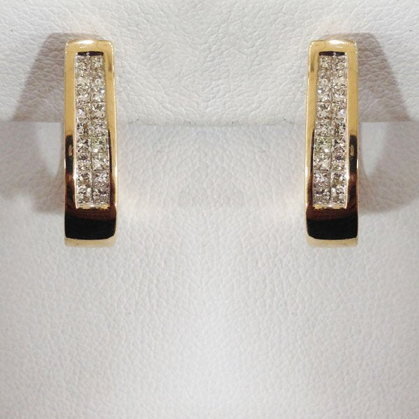 14K Yellow Gold Diamond Stud Earrings for Women - Elegant & Timeless Jewelry for Everyday Wear, Gifts & Special Occasions