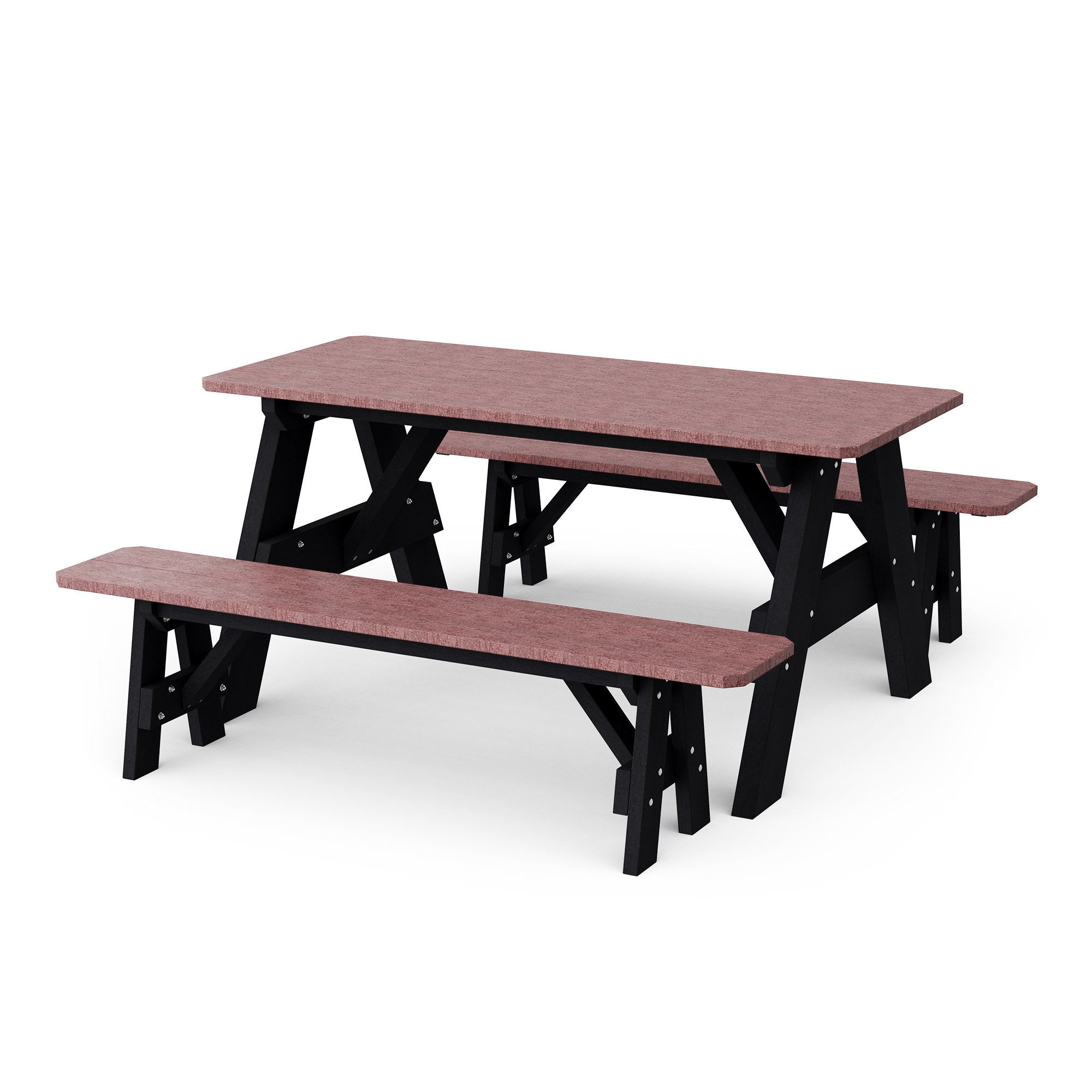 Heritage 72-Inch Outdoor Picnic Table with Detachable Benches - Perfect for Backyard BBQs, Camping & Family Gatherings