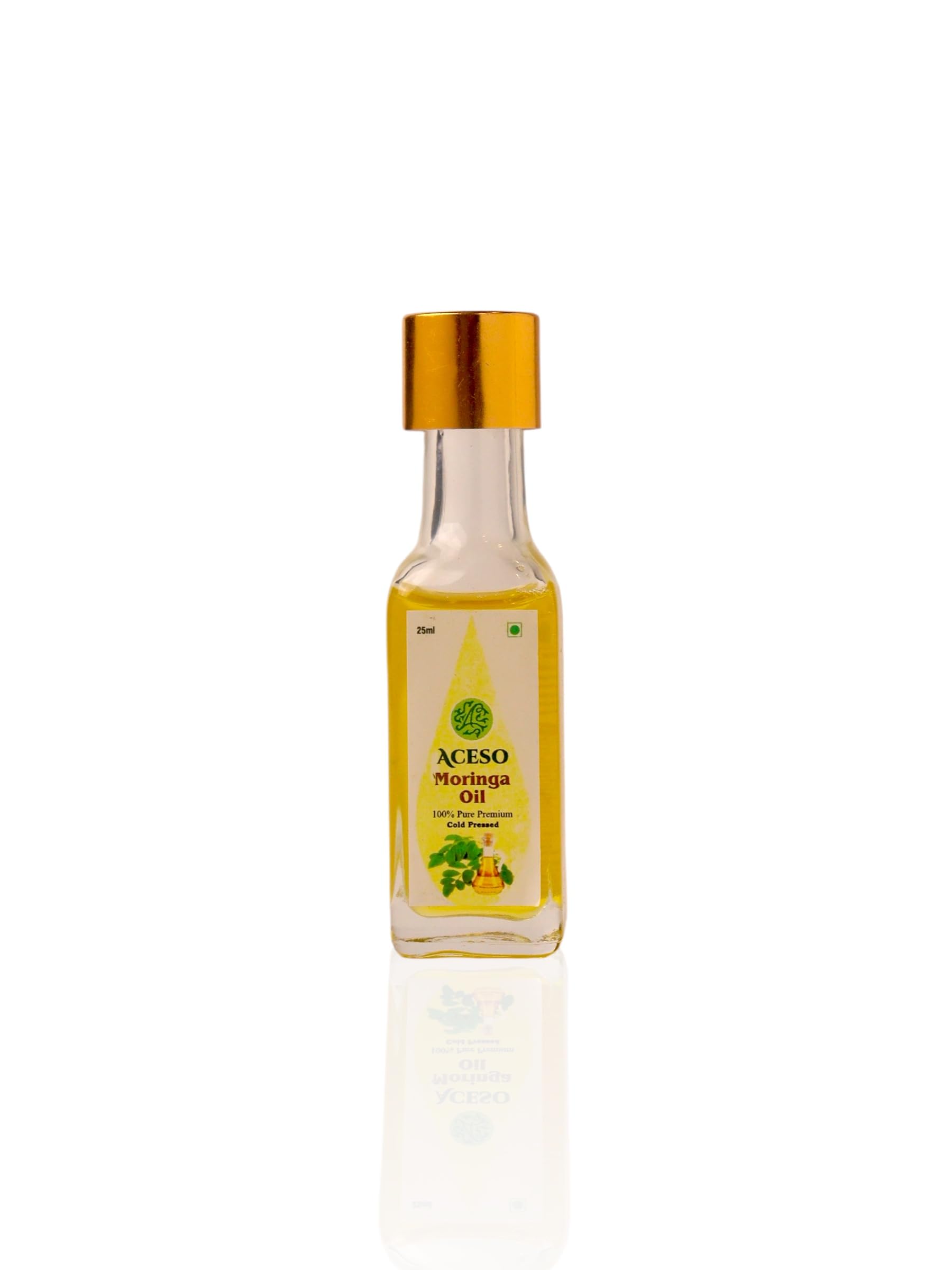 Pure Cold-Pressed Moringa Oleifera Seed Oil for Skin & Hair - Aceso 100% Natural Moringa Oil with Vitamins A, C, E | Anti-Aging, Acne Treatment & Deep Hydration | Face, Body & Scalp Nourishment | Perfect for Daily Skincare Routine & Hair Growth - 25ml