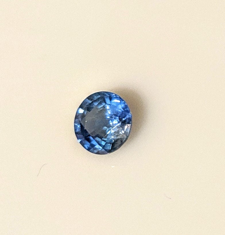 1.91ct Natural Medium Blue Sapphire Loose Stone - 7mm Round VVS Clarity, September Birthstone, Cobalt Blue, Certified Solitaire Gem for Engagement Rings & Fine Jewelry