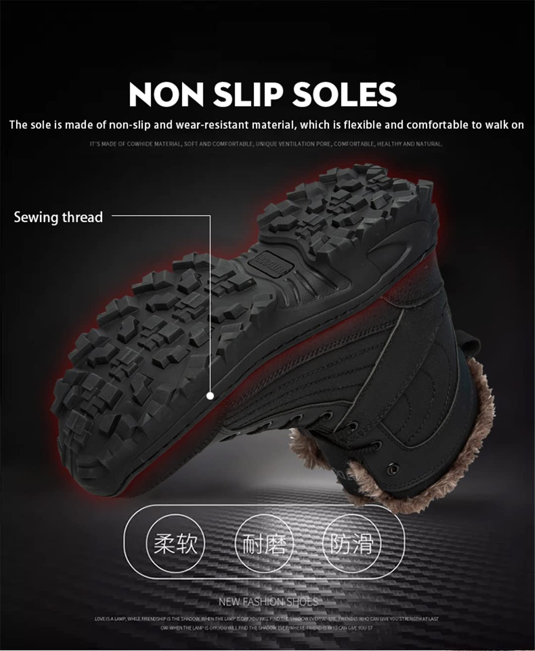Men's Waterproof Winter Hiking Boots - Ankle High Outdoor Camping & Hunting Shoes with Lace-Up Design for Trekking, Travel & Snow Sports | Durable Traction for Mountain Trails & Cold Weather Adventures
