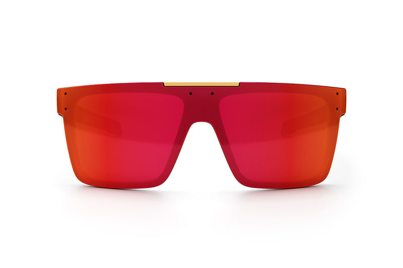 Performance Quatro Sunglasses - Sunblast Red/Orange Z87+ Safety Glasses for Outdoor Sports, Cycling & Running - UV Protection & Impact Resistant