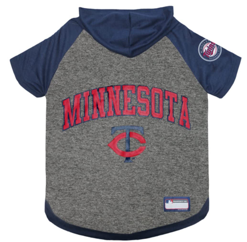 Minnesota Twins Dog Hoodie - MLB Team Color Pet Hooded Shirt for Dogs & Cats, Large - Cozy Baseball Fan Outfit for Game Day & Outdoor Adventures