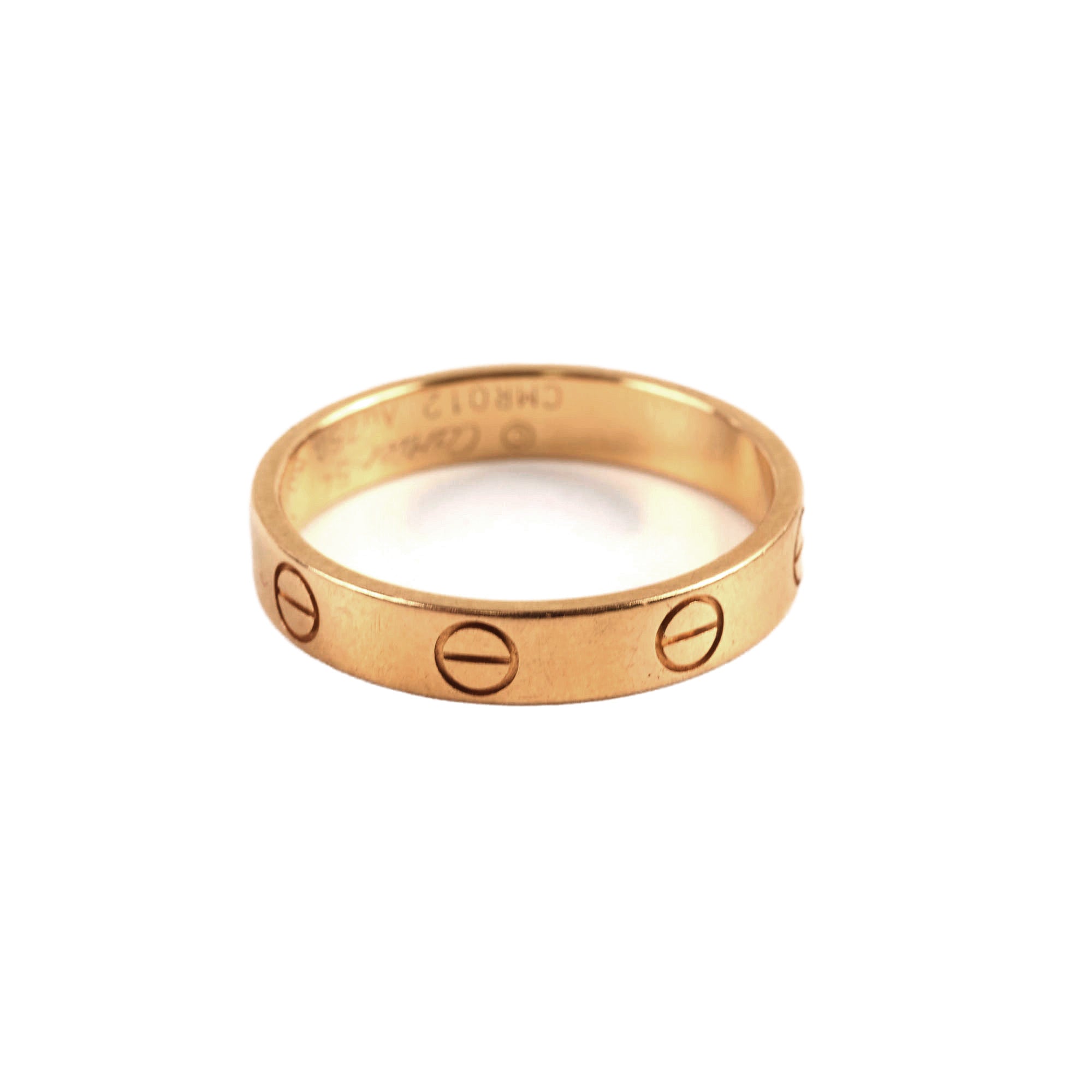 Cartier Small Love Ring 18K Pink Gold - Size 54 Wedding Band, Anniversary Gift for Her, Luxury Jewelry for Special Occasions
