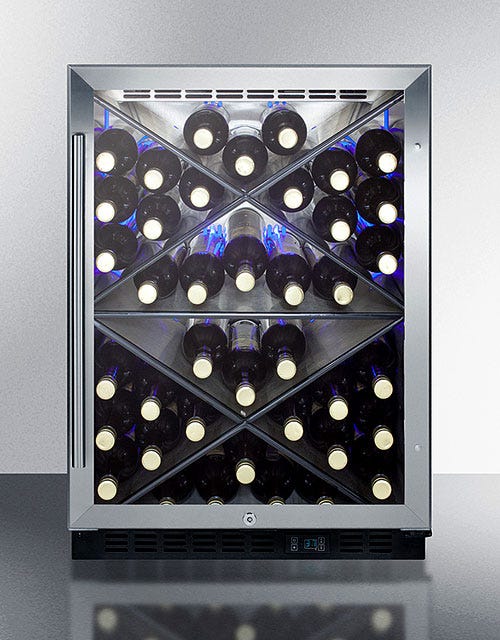 Summit 40 Bottle Single Zone Built-In Wine Cooler - Premium Wine Refrigerator for Home, Bar & Restaurant Use