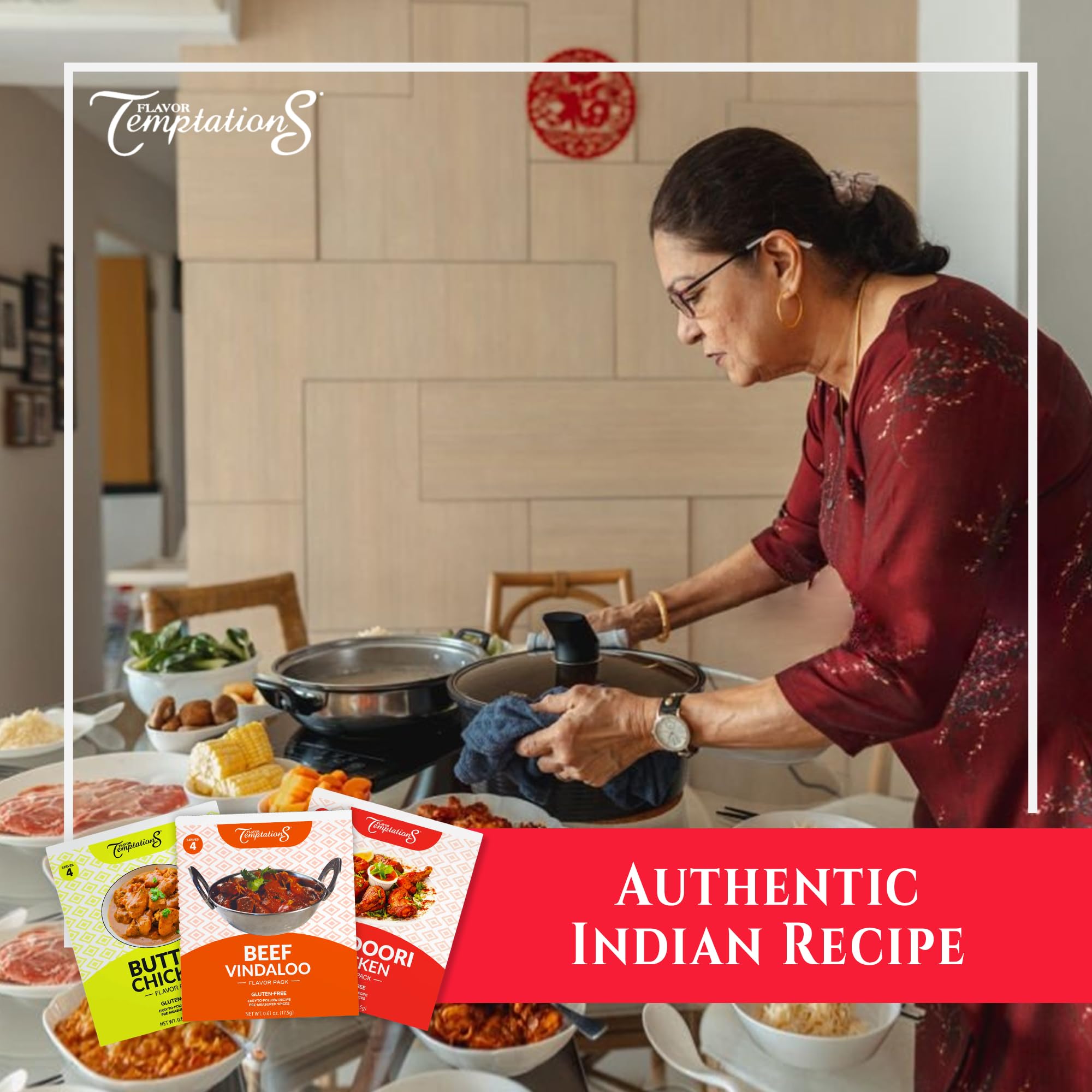 Authentic Indian Spice Kits - Butter Chicken Makhani, Tandoori Chicken & Beef Vindaloo | Organic Gluten-Free No Sodium Spice Mix | Easy Home Cooking | Perfect for Dinner Parties, Meal Prep & Indian Cuisine Lovers