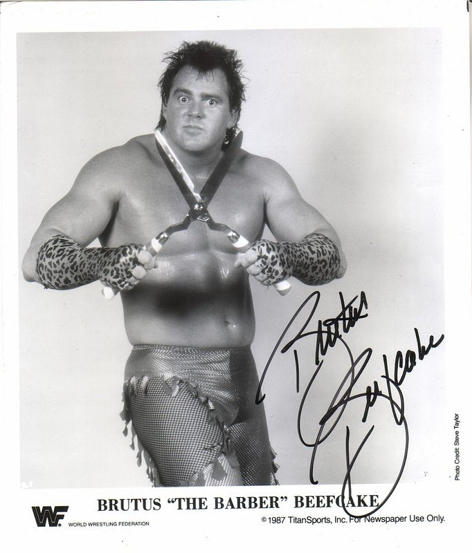 1987 Brutus The Barber Beefcake Autographed Wrestling Memorabilia - Signed Collectible for WWE Fans, Wrestling Enthusiasts & Sports Memorabilia Collectors - Perfect for Display, Gifts & Wrestling Memorabilia Collections