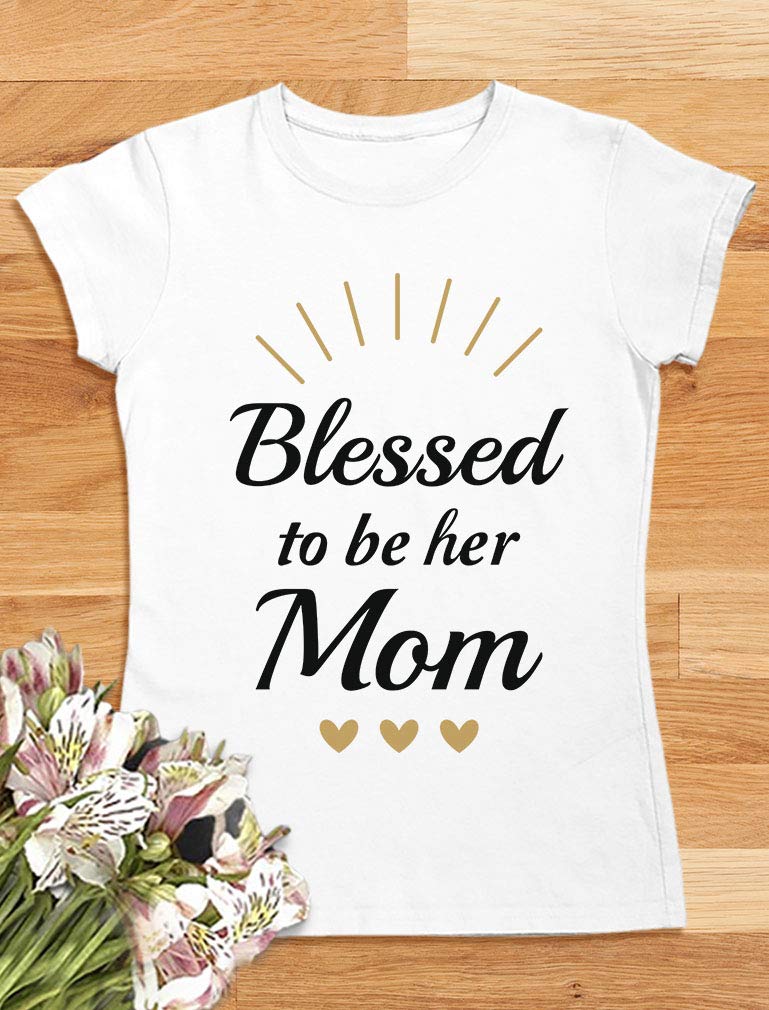 Blessed Mom and Daughter Matching T-Shirts Set - Cute Mommy & Me Outfits for Toddler Girls, Perfect Mother's Day Gift for Mom - Great for Family Photos, Mother-Daughter Events & Special Occasions