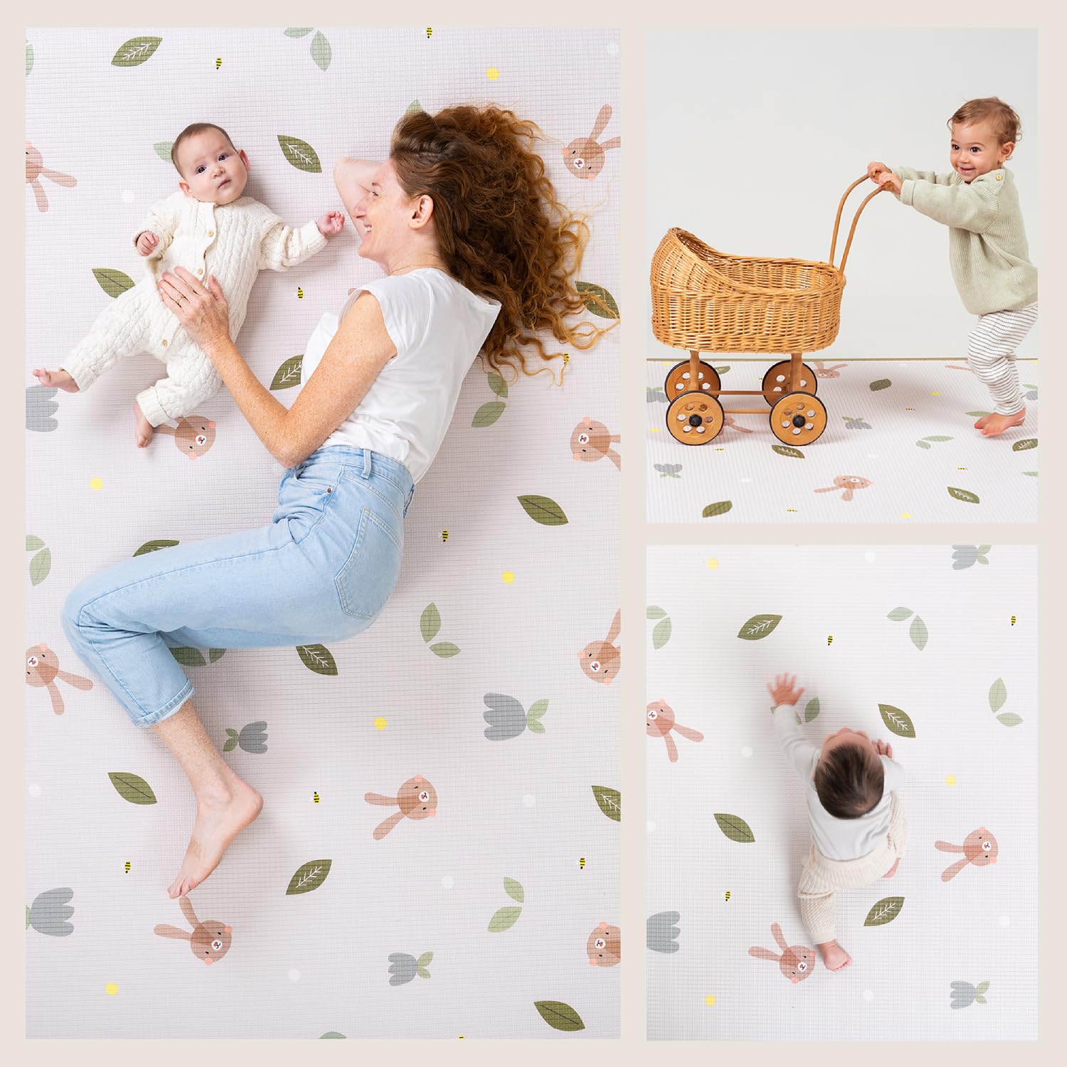 Taf Toys Roll & Play Mat - Soft Baby Playmat for Crawling & Tummy Time - Perfect for Nursery, Daycare & Home Play Areas