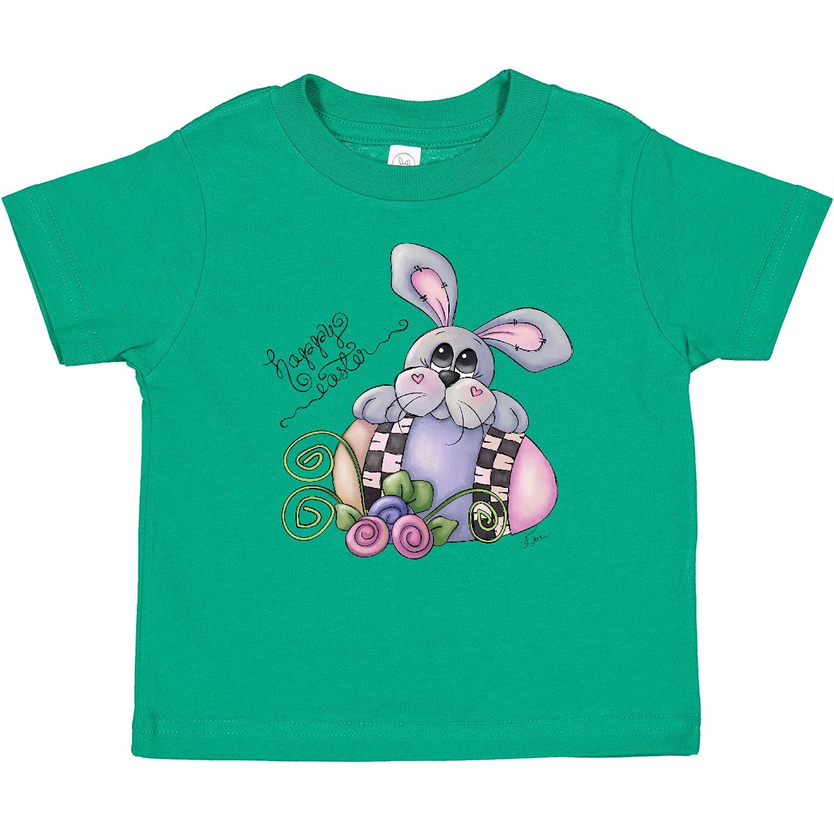 Inktastic Happy Easter Bunny Rabbit Baby T-Shirt - Cute Easter Outfit for Infants & Toddlers - Perfect for Easter Egg Hunts, Family Photos & Spring Celebrations