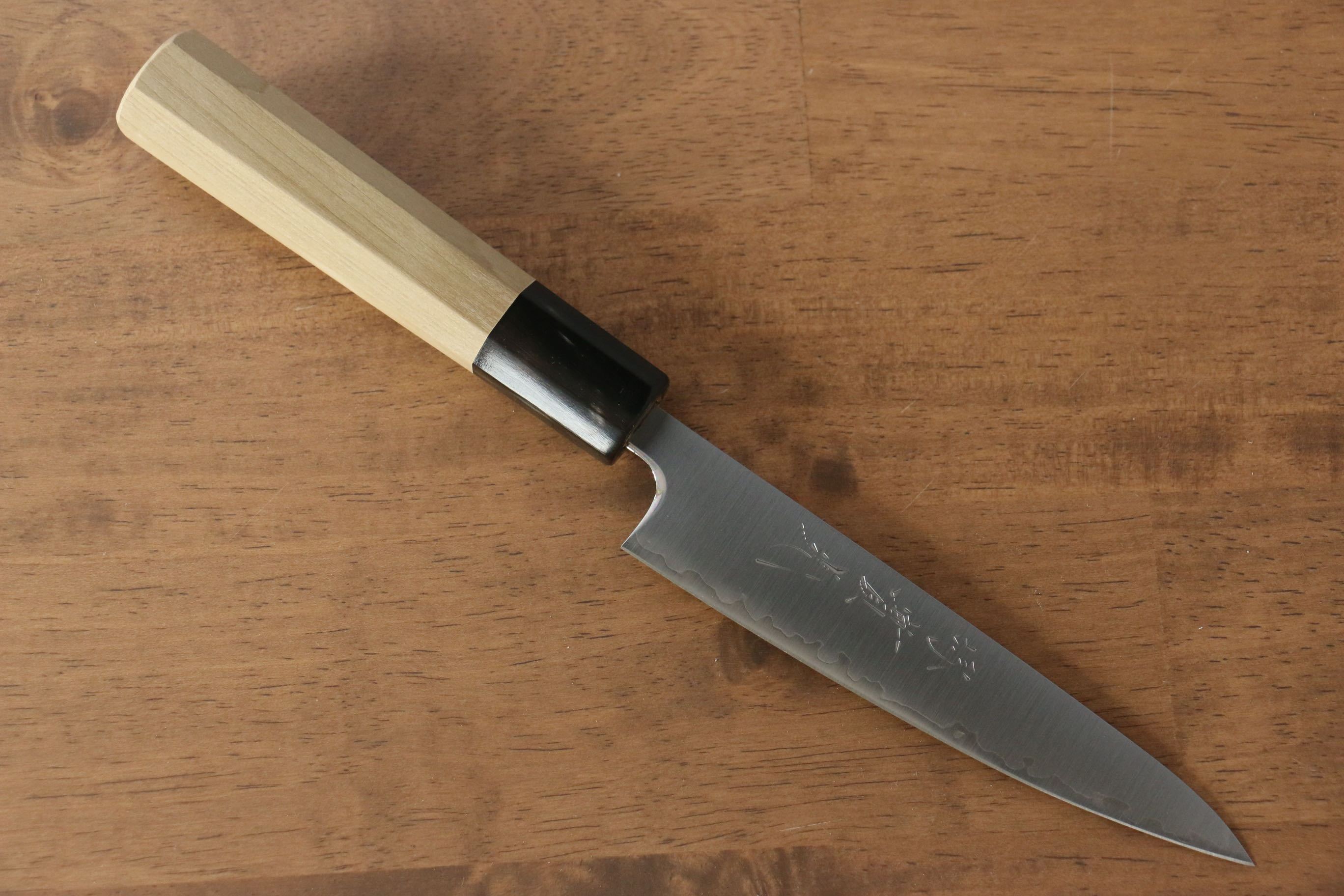 Jikko SG2 Petty Utility Knife 135mm - Japanese Stainless Steel Kitchen Knife with Magnolia Wood Handle - Perfect for Slicing, Peeling & Precision Cutting Fruits, Vegetables & Boneless Meat