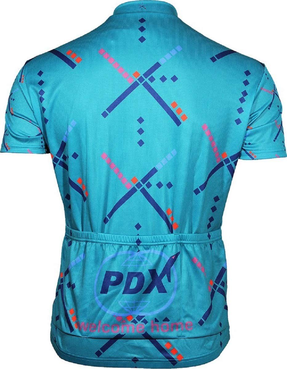 PDX Men's Cycling Jersey - Breathable & Moisture-Wicking Bike Shirt for Road & Mountain Biking - Perfect for Cycling, Commuting & Outdoor Sports