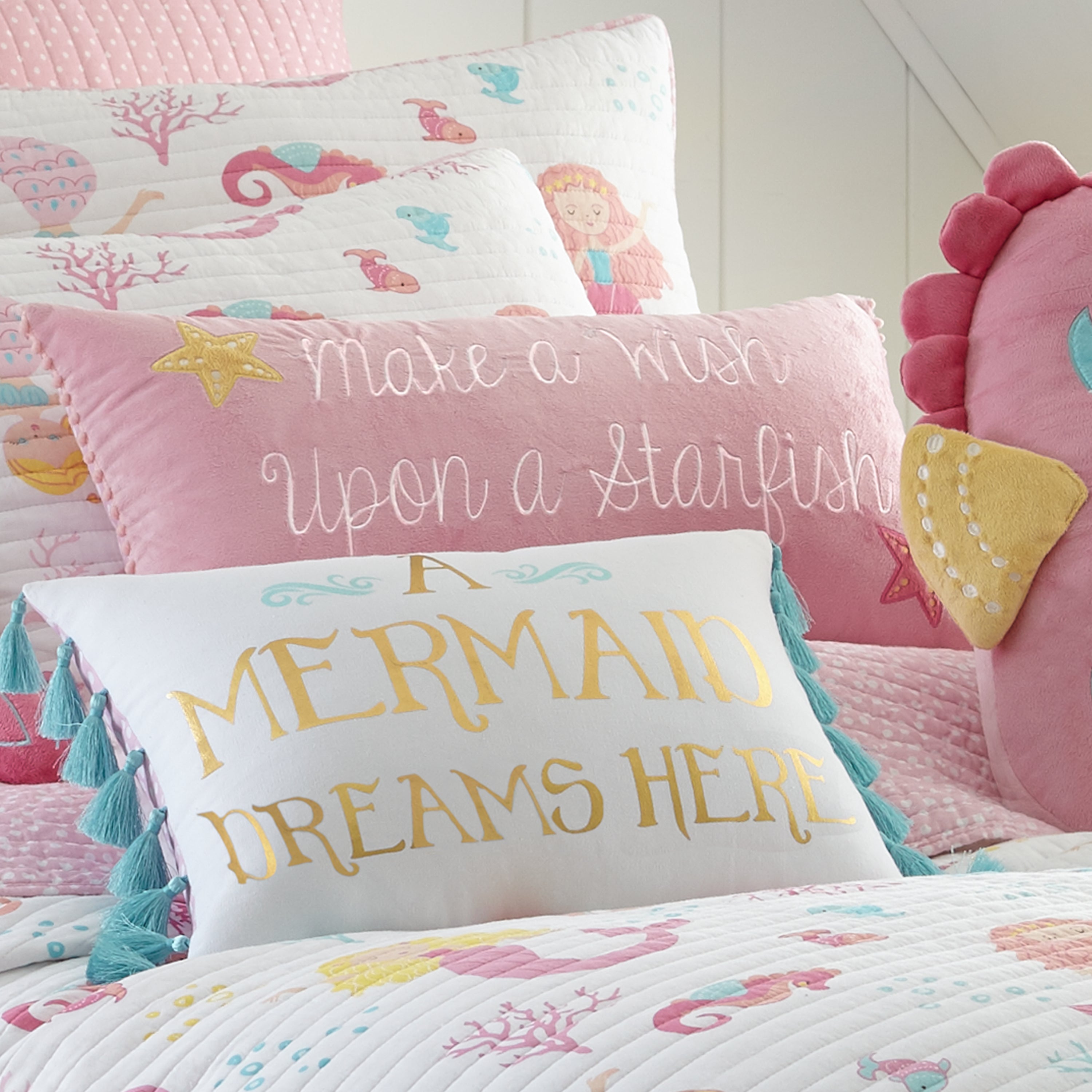 Marina Make A Wish Pillow - Soft & Comfortable Decorative Throw Pillow for Home, Bedroom, or Gift - Perfect for Relaxation, Meditation & Positive Affirmations