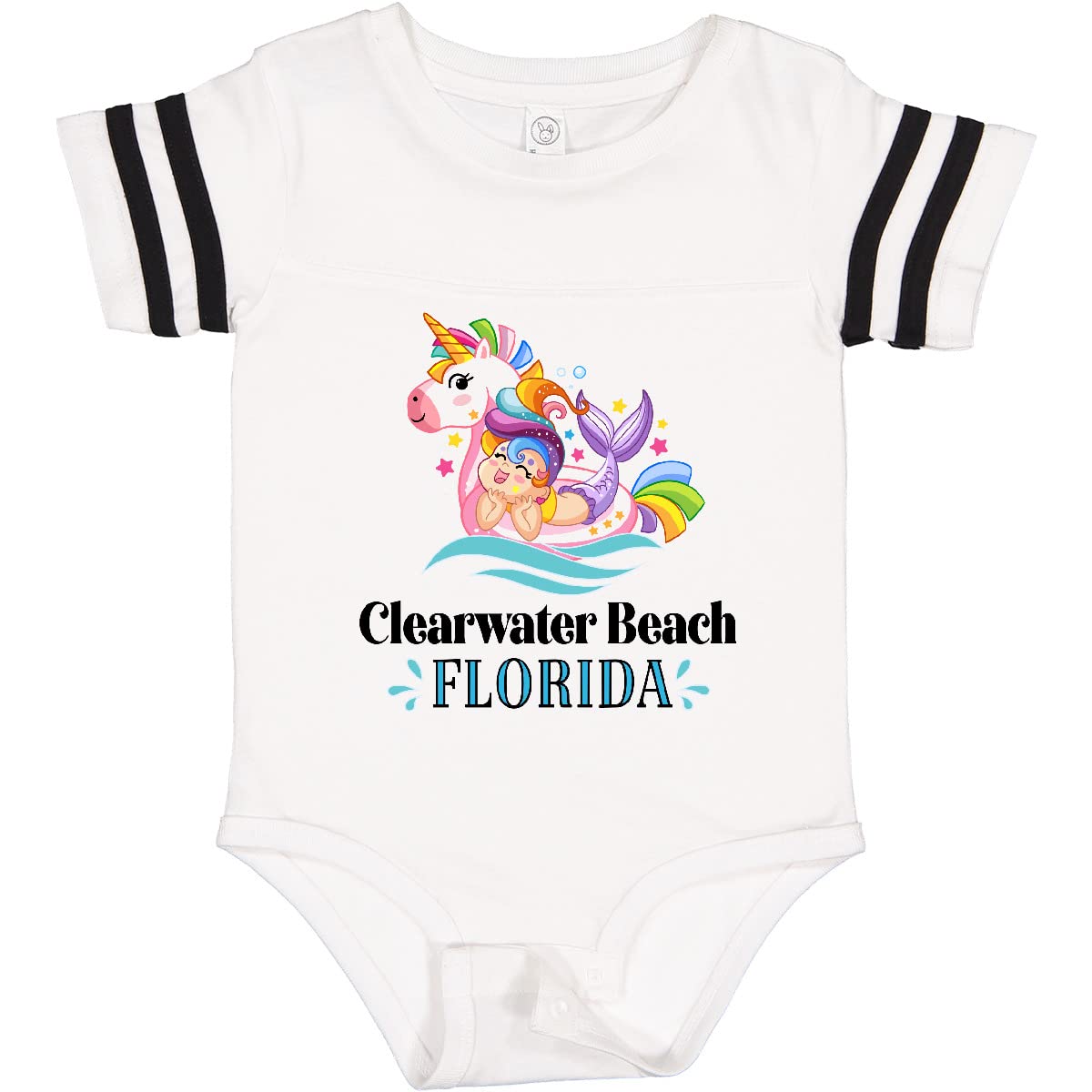 Inktastic Clearwater Beach Florida Baby Bodysuit - Cute Florida-Themed Onesie for Newborns & Infants - Perfect for Beach Vacations, Family Photos & Florida Souvenirs