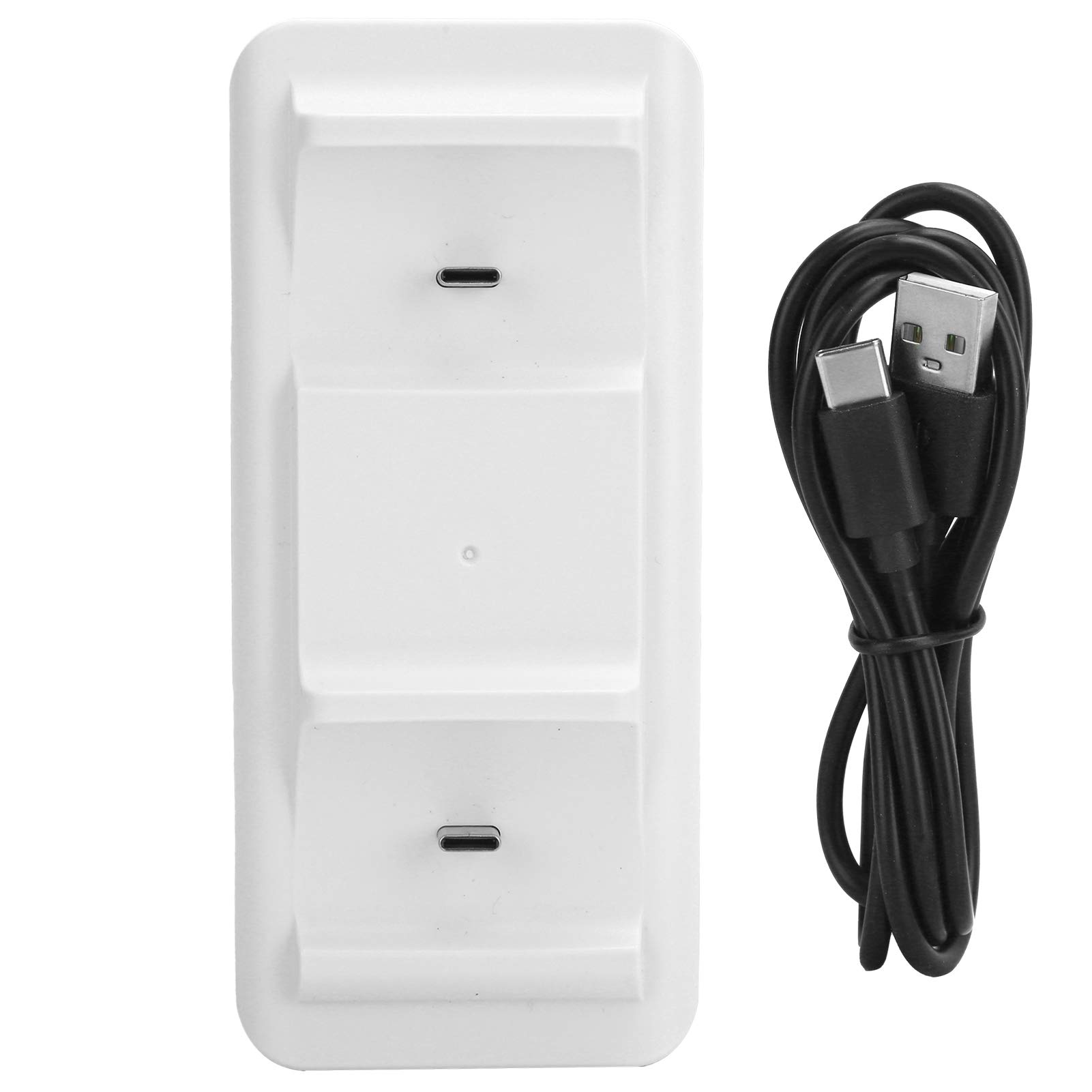 PUSOKEI PS5 Controller Charger Dock & Switch Game Holder - Dual USB Charging Station for PS5 & Nintendo Switch Controllers - Perfect for Gaming Setups & Desktop Organization