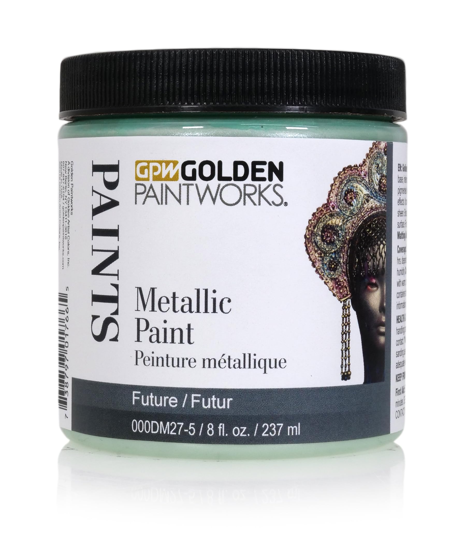 Premium Metallic Acrylic Paint - 8 oz Jar for Professional Artists & DIY Crafts - High-Quality Decorative Paint for Canvas, Wood, Metal & Home Decor Projects