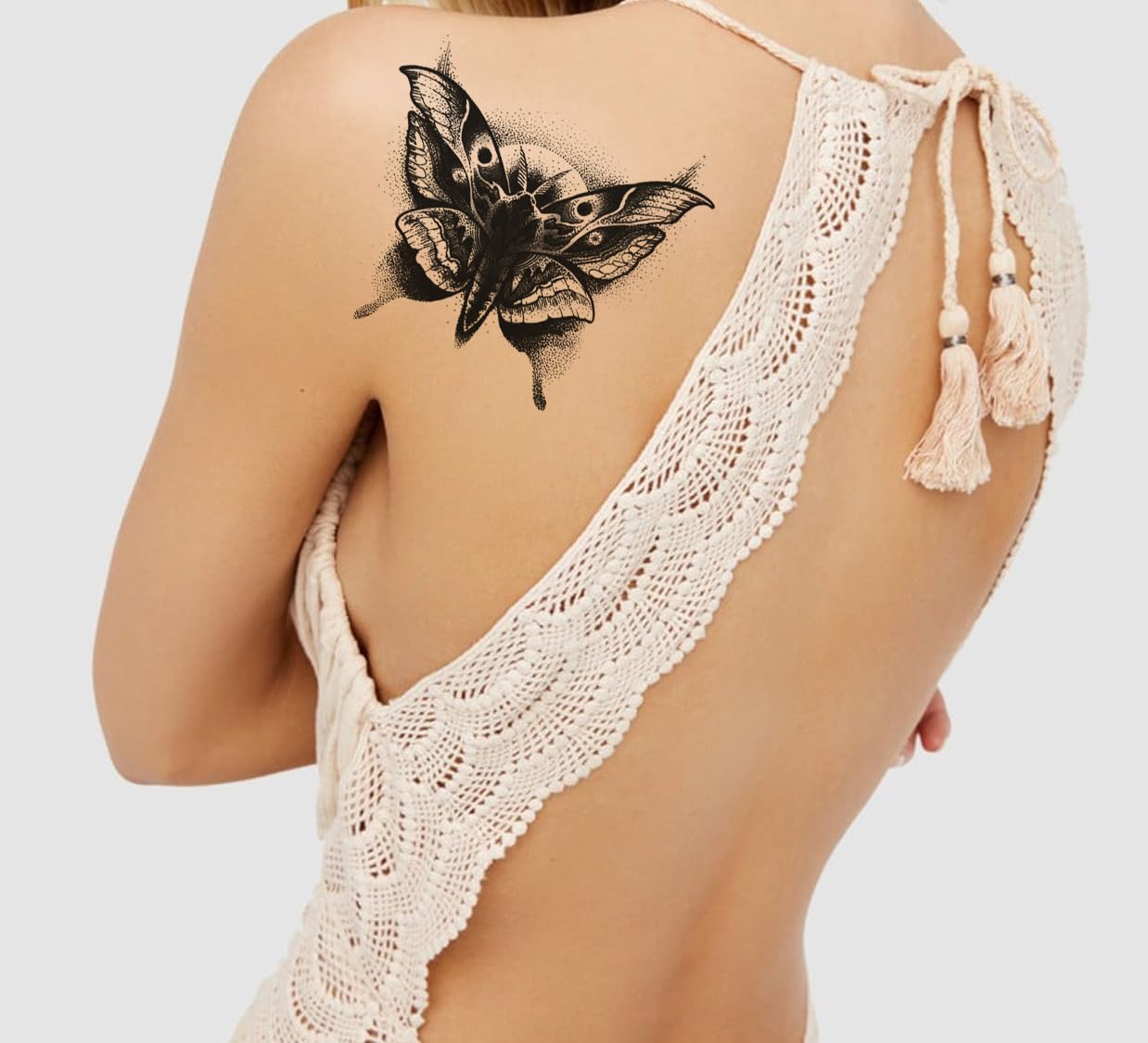Waterproof Temporary Tattoo Stickers for Men & Women - 3D Realistic Flowers, Butterflies, Stars, Angels, Wolves & Armband Designs (21x15cm) | Perfect for Parties, Festivals, Cosplay & Body Art