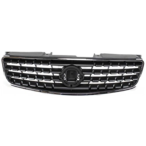 2005-2006 Nissan Altima Front Grille Assembly (Excludes SE-R Models) - Black with Chrome Trim - Replacement Car Grille for Enhanced Vehicle Appearance & Style