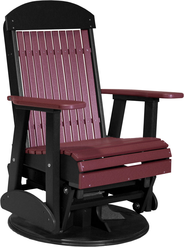 LuxCraft 2' Classic Swivel Glider - Comfortable Small Space Swivel Chair for Living Room, Bedroom, Nursery, and Office - Perfect for Relaxing, Reading, and Nursing