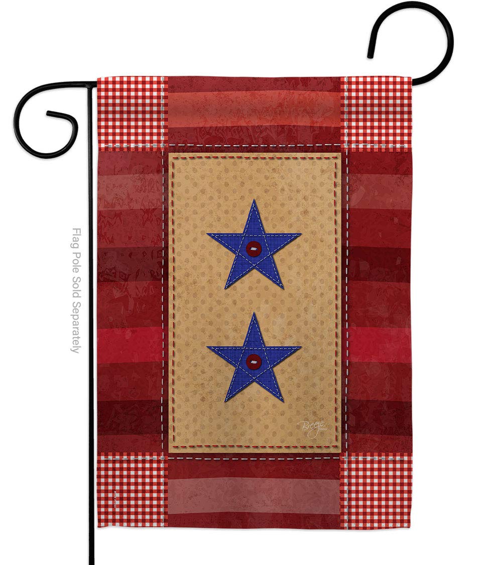 Breeze Decor Americana Military Garden Flag 13x18.5in - Patriotic Outdoor Decor